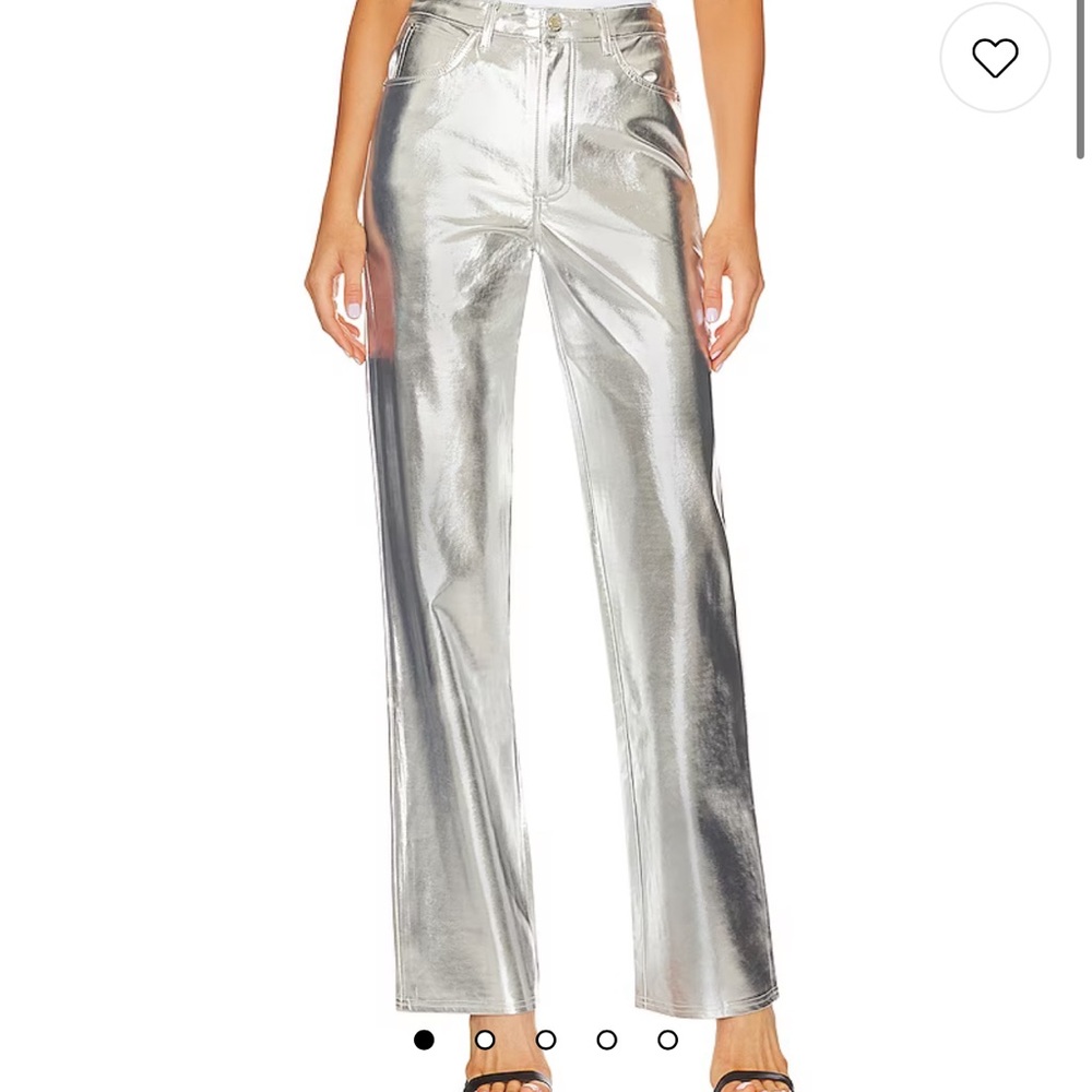 WeWoreWhat Shiny Metallic Straight Leg Pant